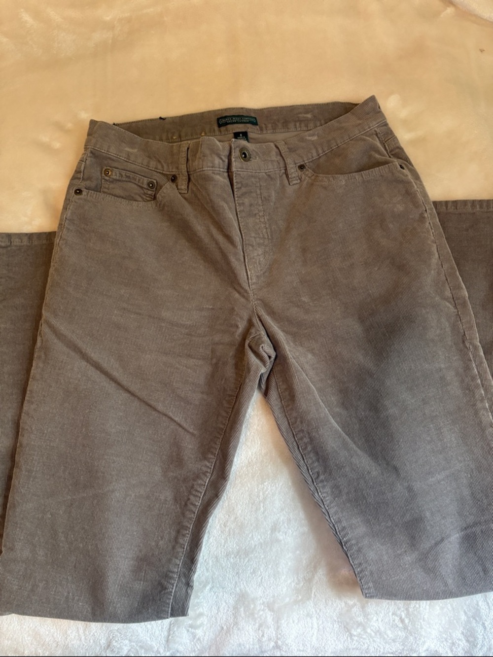 Lauren Ralph Lauren Mid-Rise Corduroy Pants